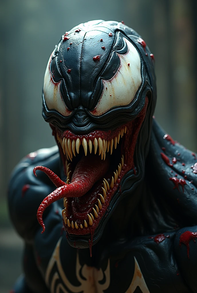 Marvel Venom zombie decomposing front face 