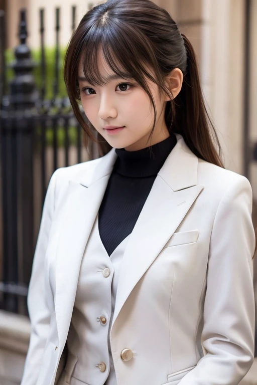 Beautiful girl in a suit