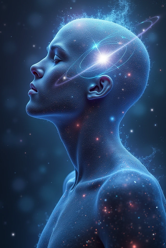or "Deus das Dorus" can be represented as a cosmic figure of fluid and indefinite form, evoking the immensity of space. Your body could be composed of an ethereal substance, similar to a mixture of gas and light, with colors that vary between shades of blue, deep purple and black, creating a visual effect reminiscent of nebulae in the universe.
His appearance would not be fixed, but constantly in motion, as if he were in a perpetual state of transformation. orlhos brilhantes, como estrelas distantes, would be located on a face partially hidden by shadows, revealing only flashes of light.
Around her, rings of stellar particles and cosmic fragments would orbit in complex patterns, symbolizing your connection to the universe. your hands, made of pure energy, could shape and manipulate space-time, creating subtle distortions in the reality around you.
or "Deus das Dorus" emanates an aura of mystery and power, as an entity that transcends human understanding, representing the balance and vastness of the cosmos.