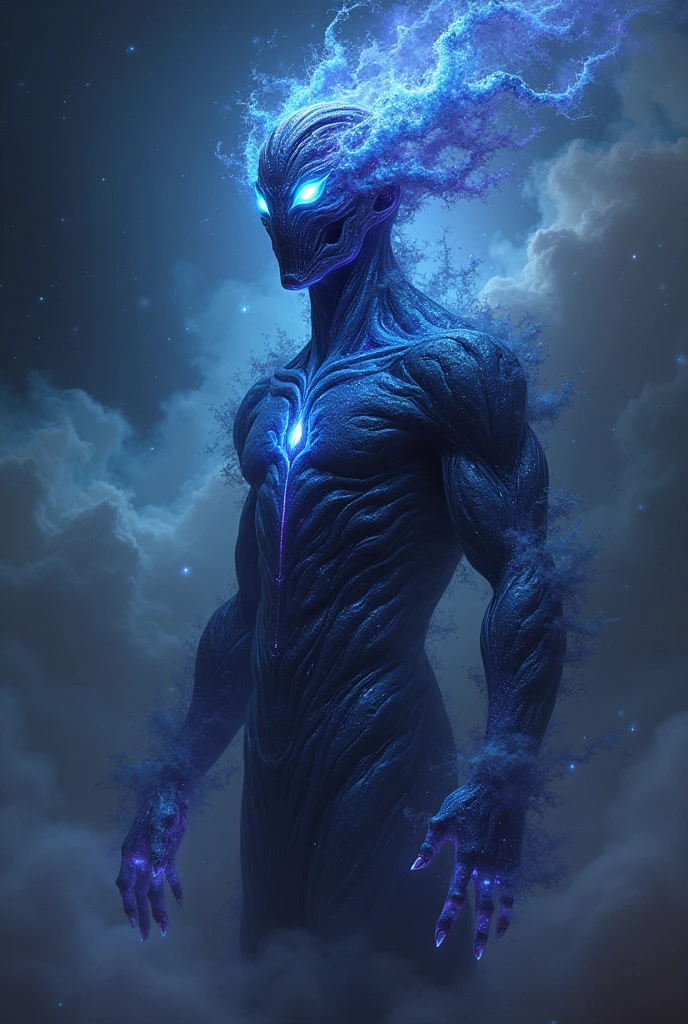 humanoide masculino abstracto, Cosmic Entity, Horror cosmic, Horror corporal, weird, colosal, universo