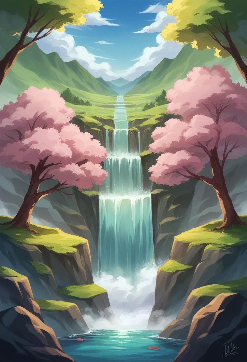 This puzzle recreates a breathtaking waterfall landscape inspired by Japan's Sengoku era. The serene mountains and the powerful cascade of the waterfall blend together to evoke the beauty and mystery of ancient Japan. As you piece together this puzzle, immerse yourself in the majestic and tranquil nature of the Sengoku period.