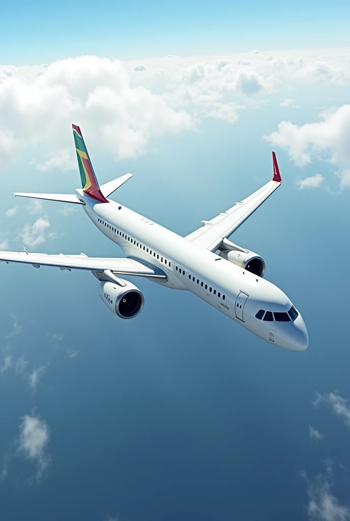 An image of an aircraft inspired by the Embraer E2 and the Airbus A320 Neo