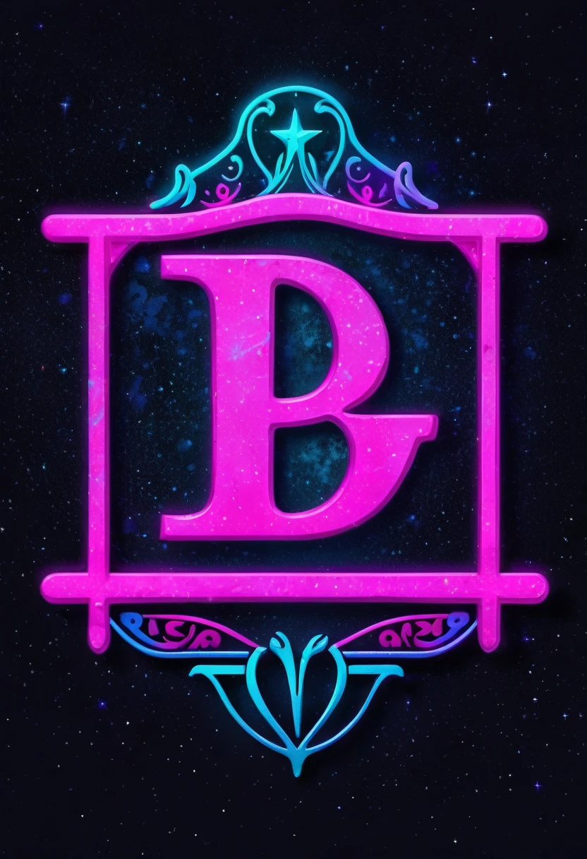 Sales logo for the company Boho Ranch Network. Use the initials B H in neon pink, lilac, neon blue, with imagery of cowgirl, western, bohemian, desert theme