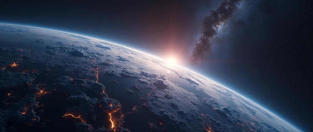 space image, Three-dimensional world，planet ，Show the future space scenario, 8k, space image