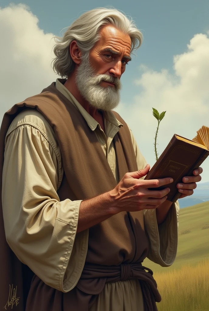Man with a bible and a seed