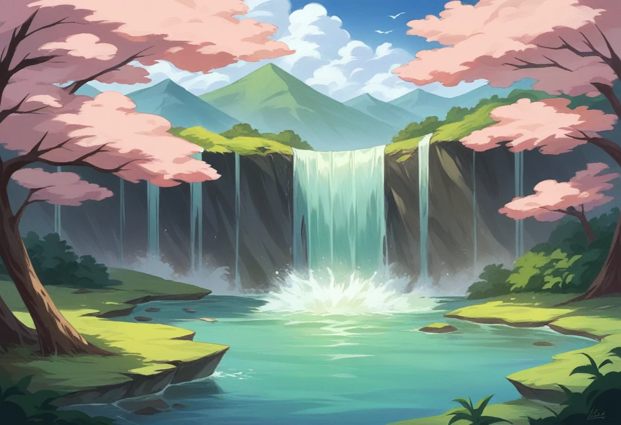 This puzzle recreates a breathtaking waterfall landscape inspired by Japan's Sengoku era. The serene mountains and the powerful cascade of the waterfall blend together to evoke the beauty and mystery of ancient Japan. As you piece together this puzzle, immerse yourself in the majestic and tranquil nature of the Sengoku period.