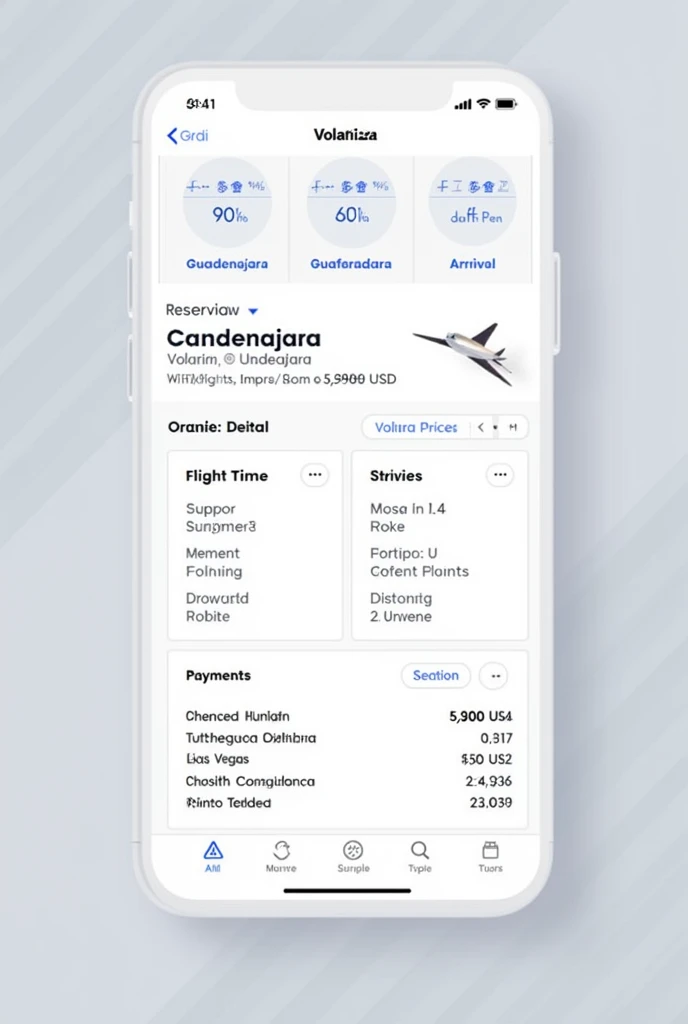 I create a screenshot of the reservation of a Volaria flight from Guadalajara to Las Vegas with the price of 5,900