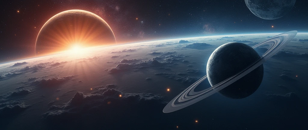space image, planet,Show the future space scenario, 8k, space image