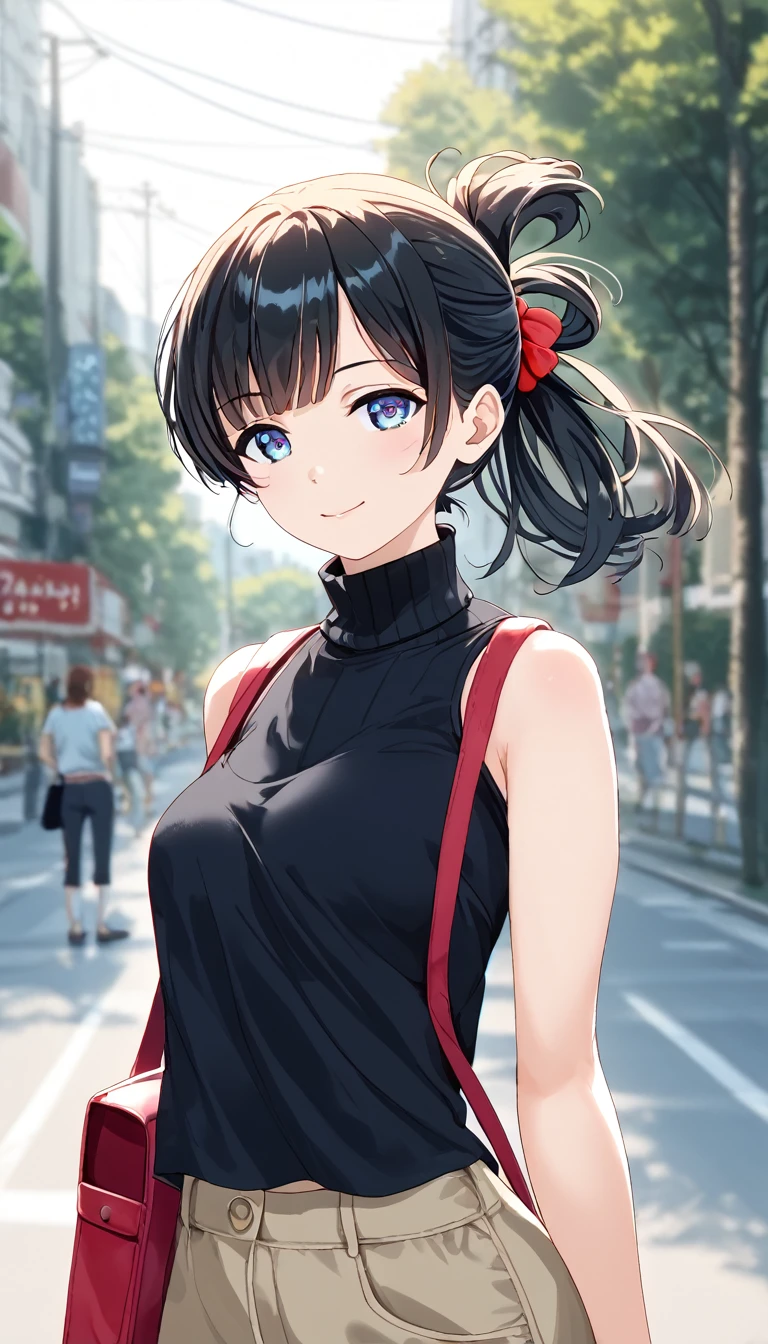 (Colossal tits、Turtleneck knitwear、Shoulder bag)、(top-quality,masterpiece:1.3,超A high resolution,),(ultra-detailliert,Caustics),(Photorealsitic:1.4,RAW shooting,)Ultra-realistic capture,A highly detailed,high-definition16Kfor human skin、 Skin texture is natural、、The skin looks healthy with an even tone、 Use natural light and color,One Woman,japanes,,kawaii,A dark-haired,Middle hair,(depth of fields、chromatic abberation、、Wide range of lighting、Natural Shading、)、(Hair swaying in the wind:1.2)、Streets of Tokyo
