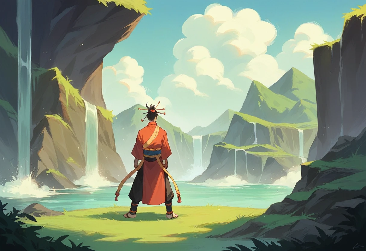 This puzzle combines the iconic image of a Sengoku-era samurai with a stunning waterfall landscape. The warrior stands in solemn contemplation amidst the serene nature, embodying both the tranquility and strength of the Sengoku period. The pure flow of the waterfall and the timeless scenery harmonize with the samurai's spirit, creating a visually captivating and calming scene. As you piece together this puzzle, experience the beauty of ancient Japan and the proud spirit of the samurai.