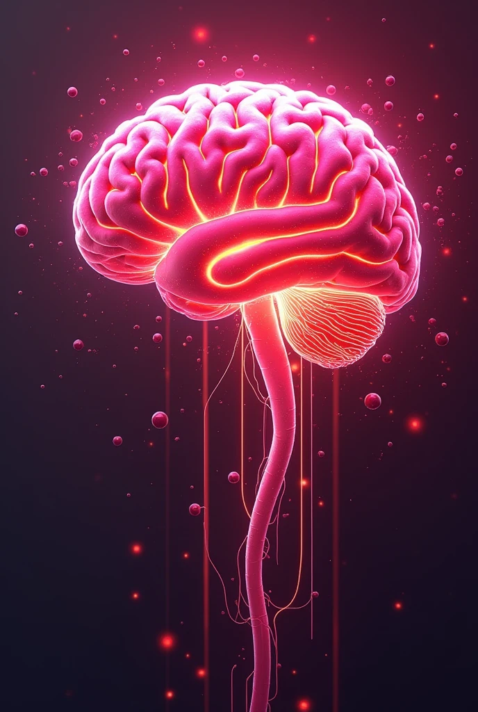 brain, brain, pink, red, orange, background, graphic, Graphics, background