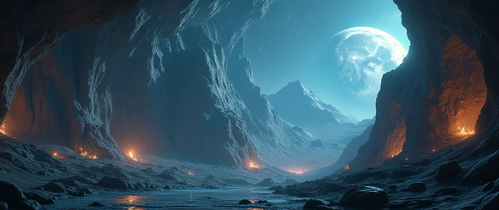 Three-dimensional world, extraterreste，Show the future educational landscape, Virtual classrooms are available, Mentor of Wisdom, and the potential for interstellar learning. 8k