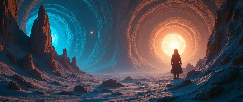 Three-dimensional world, extraterreste,Show the future educational landscape, Virtual classrooms are available, Mentor of Wisdom, and the potential for interstellar learning. 8k