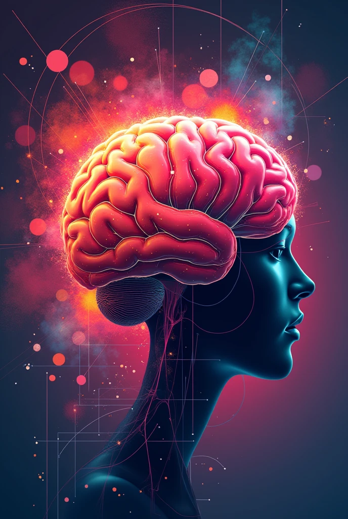 brain, brain, pink, red, orange, background, graphic, Graphics, background 