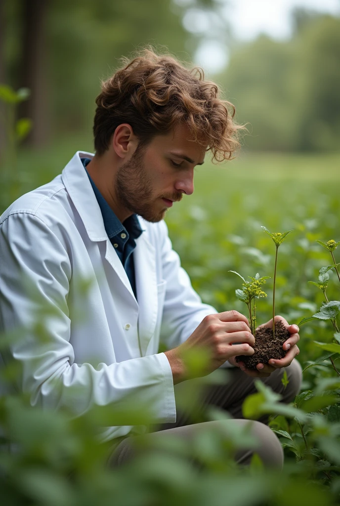 student biologist, profession nature man biology animal nature plant animal field research