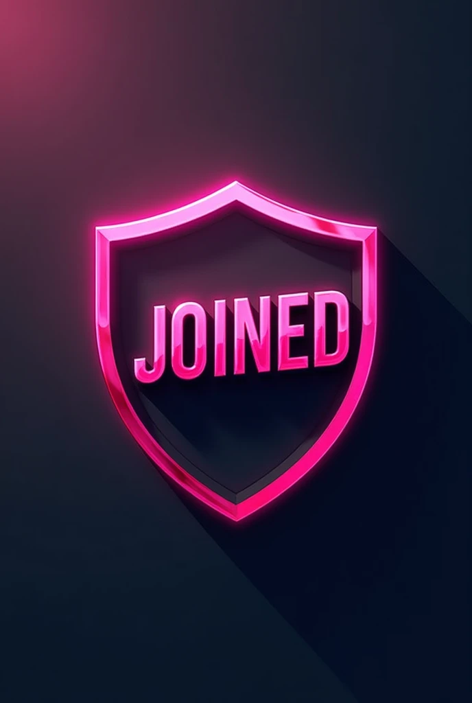 Simple logo with an esports shield that says JOINED in pink chrome letters