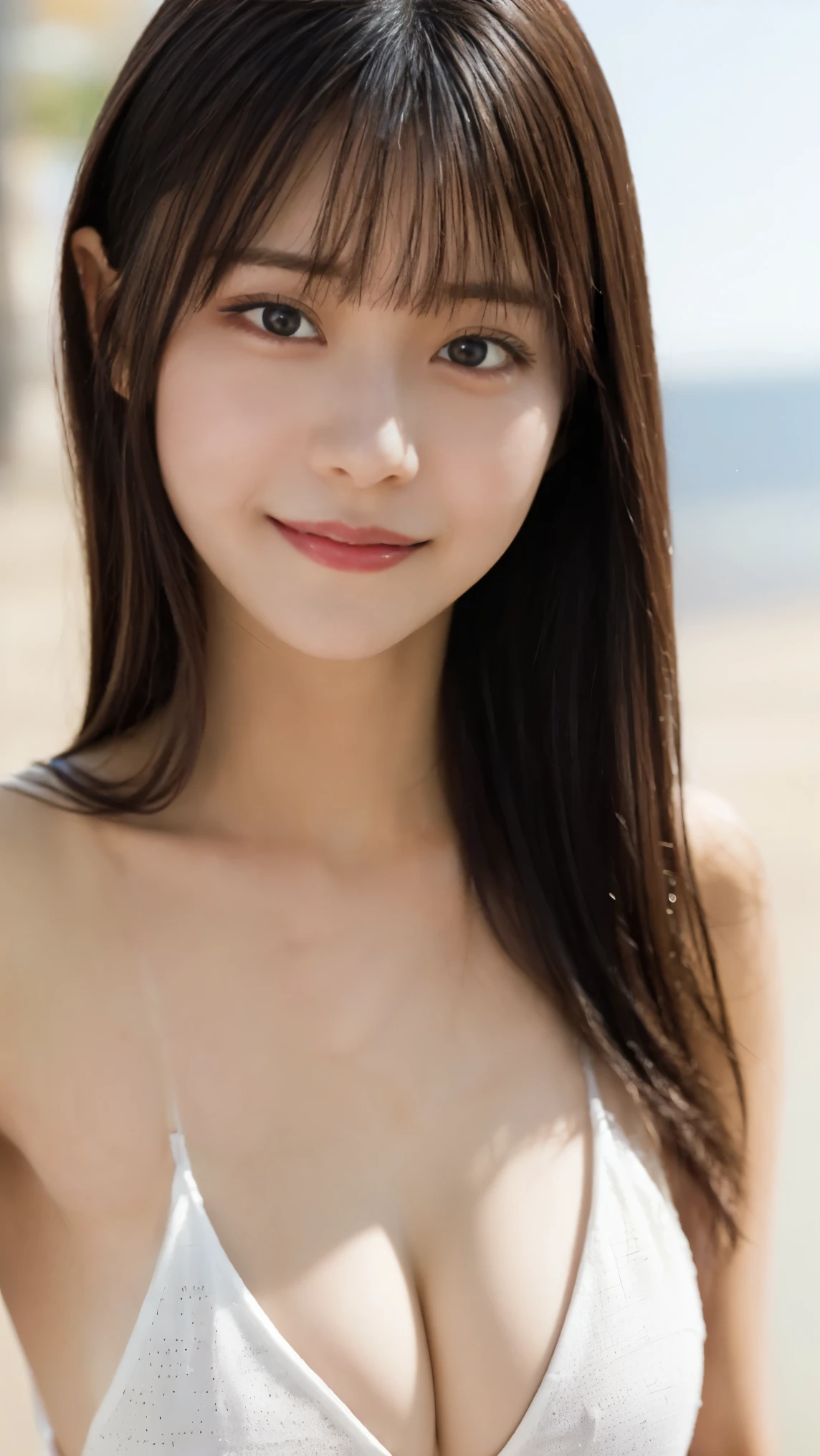 Everything modern:3.66, Cute Japanese Women Photos, smile, 20-year-old, Straight Long Hair:2.55, (photo Realistic:1.4), (hyper Realistic:1.4), (Realistic:1.3), (Smoother lighting:1.05), (Improving the quality of cinema lighting:0.9), 32K, 1 girl,20-year-oldの女の子, Realistic lighting, Backlight, The light shines on your face, Ray Tracing, (Bright light:1.2), (Improvement of quality:1.4), (Highest quality Realistic textured skin:1.4), fine grain, Detailed face,(smile:1.0), (Emphasis on face close-up:1.3), (Enhances the beauty of skin texture:1.1),((Extremely precise and accurate anatomy:1.0)), (Enhances the beauty of skin texture:1.1), Clean and glowing skin, mesh, thin:1.2, (Realistic:1.3), Realisticなライティング, (Smoother lighting:1.05), 32K, One Japanese woman, fine grain, Detailed face, (Film Grain:1.1),(Accentuates body lines:1.1), High resolution, Natural look, Kind eyes, Improves hair quality, Delicate light and shadow, Transparent muscles, Graceful pose, Beautiful Eyes, Sharp details, Soft light reflection, Beautiful contours, Delicate skin tone, Fine hair texture,Cute Japanese Women Photos,