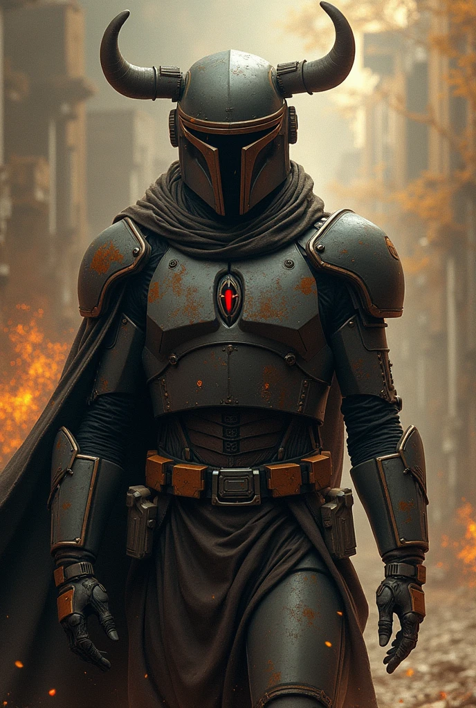 I am the last warrior of the future left in this thousand-year war, everything is lost, the war against the machines was a mistake ,But this portrait was left as a sign that we, the race of humans that are disappearing, exist. , The message is that we were here , the style is very real , 24k unique piece of art unique style uses the rule of thirds finished like in photoshop