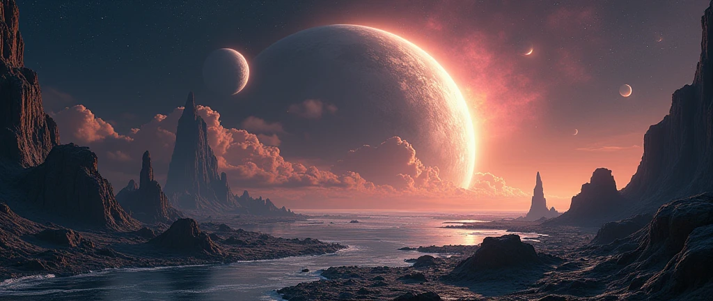 Three-dimensional world, alien, alien world, Interstellar. 8k