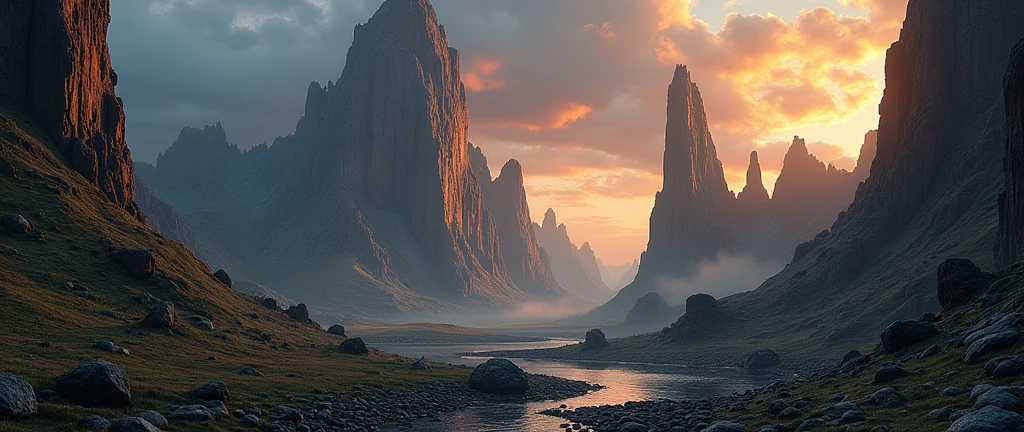castelo alien, ayrora burreal, Three-dimensional world, alien, alien world, Interstellar. 8k