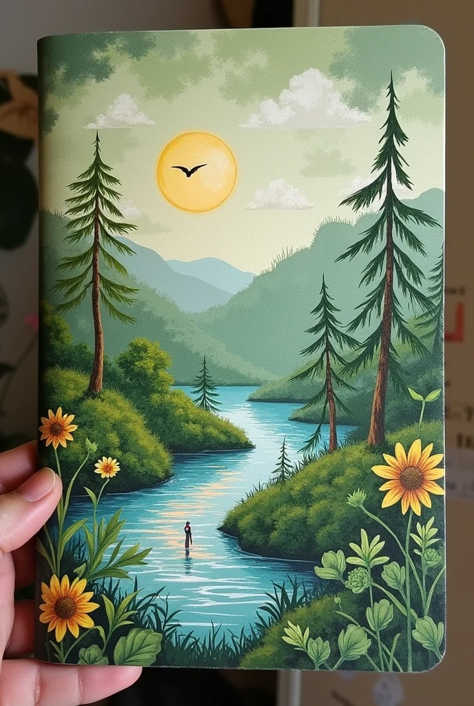 create me a cover ,like a notebook ,handmade ,suitable for a field notebook ,creative with reusable things ,green,him: Eutrophication and health effects