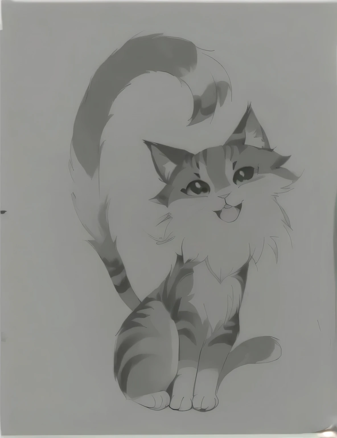 drawing of a cat with a heart-shaped tail, anime cat, cat tail, cat drawing, illustration of a cat, an gato anthropo, painting of a cat, ready anthropomorphic, gato anthropomórfico, a fluffy cat, a painting of a cat, gato anthropo, in a painting of a cat, warrior cats fan art