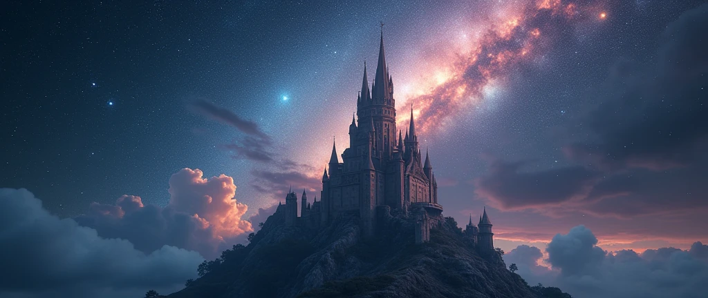 castelo alien, cidade alien, ayrora burreal, Three-dimensional world, alien, alien world, Interstellar. 8k
