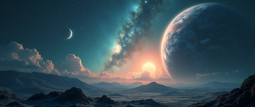 cidade alien, Three-dimensional world, alien, alien world, Interstellar. 8k