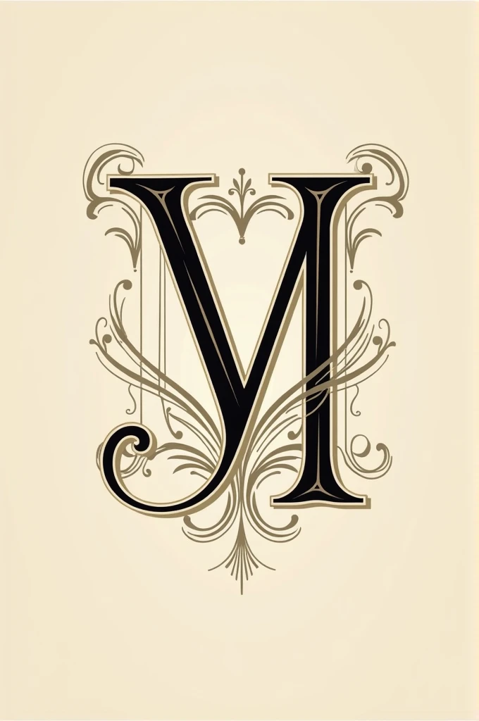 Create a sophisticated monogram featuring the initials 'V' and 'H' in an elegant and stylish design, incorporating classic and artistic elements that reflect the grandeur of Victor Hugo