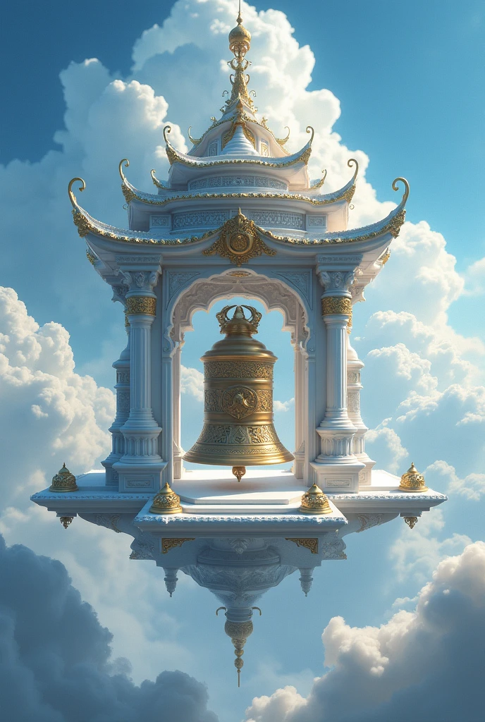 A temple in the sky where there is a bell