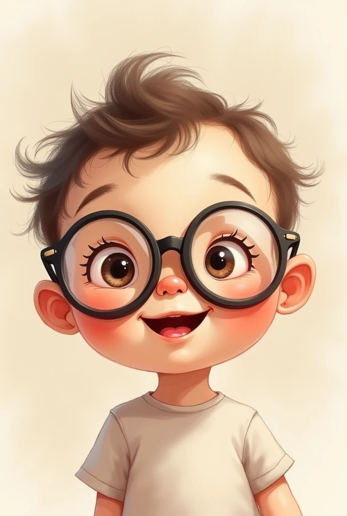 Baby Maripisa wearing glasses