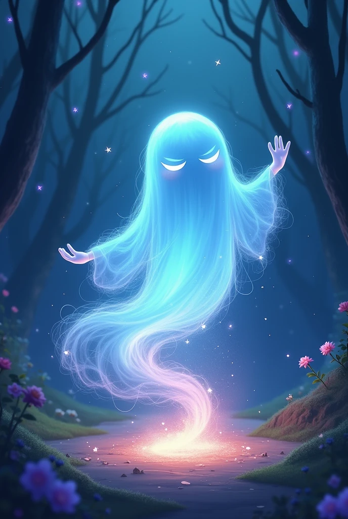 Magical ghost animated style
