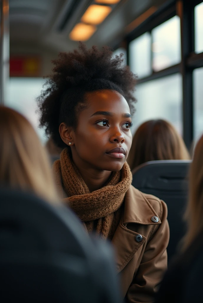 A black woman being singled out on a bus by white people