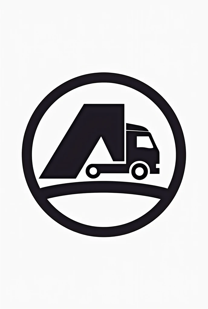 round logo or seal that mainly uses the letters A and the letter T in a dynamic way with a truck and at the bottom of that the word transport arcentales logistic cia ltda.