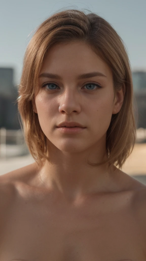 A muscular young adult male with coppery blonde hair, piercing blue eyes, and incomparable masculine beauty, (best quality,8k,highres,masterpiece:1.2),ultra-detailed,(realistic,photorealistic,photo-realistic:1.37),detailed facial features,beautiful detailed eyes,beautiful detailed lips,extremely detailed eyes and face,long eyelashes,muscular physique,chiseled jawline,perfect skin,dramatic lighting,cinematic angle,moody color palette,warm tones,golden hour lighting