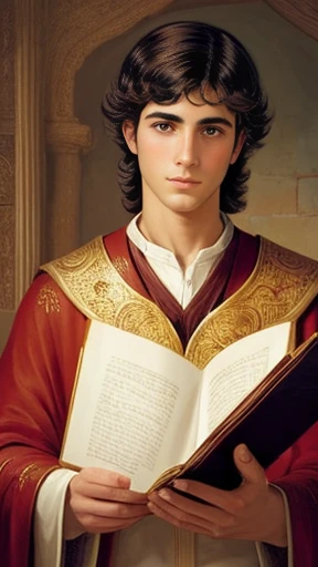  A young biblical Jewish man focus on the face 