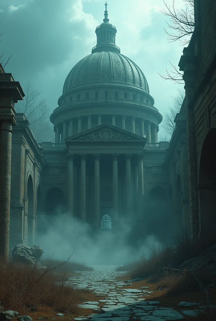 Ruined dome with spectral shadows