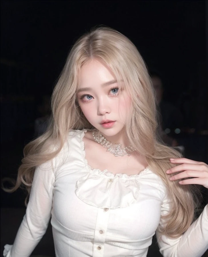 realistic portrait of Wonyoung from IVE, 1girl, beautiful detailed eyes, beautiful detailed lips, extremely detailed face and features, long eyelashes, elegant hairstyle, flawless skin, warm lighting, soft focus, cinematic composition, photorealistic, masterpiece, vibrant colors, digital art