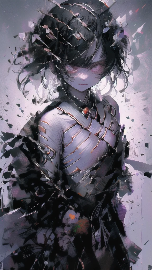 (((((roll up bandage sideways on a chest tightly to cover the chest without gaps))))), (((bandage samweways))),, ((Japanese Gangster BOSS)), adult woman with the dignified presence, Killing Qi, wear nothing around shoulder, wear nothing around neck, wear the kimono, wear it below the waist, (I wind it up to control it, and to attach it), ((kimono come off)) ,wear the kimono multiple times, Bare shoulders and the clavicle, black and gold kimono, put on over jacket of kimono, (holding a japanese sword which shine in purple, The handle of the sword is black, and the blade is gray, long sword), eye fire, low angle, whole body, anime character, Glaring, off sholder, nappropriate smile, Excellent, black blue hair, can see both shoulder, ((long kimono hem)), small face, ((some cherry blossam big tattoo on the arm)), ((background Japanese gate with circlr mark)),muscular,drink sake,fullmoon in the sky, The kimono is spreading,(((ultra-detailed))),super beautiful,Masterpiece,Killing Qi,Intimidation,zoom up, a person,Selfish person,in japanese veranda
