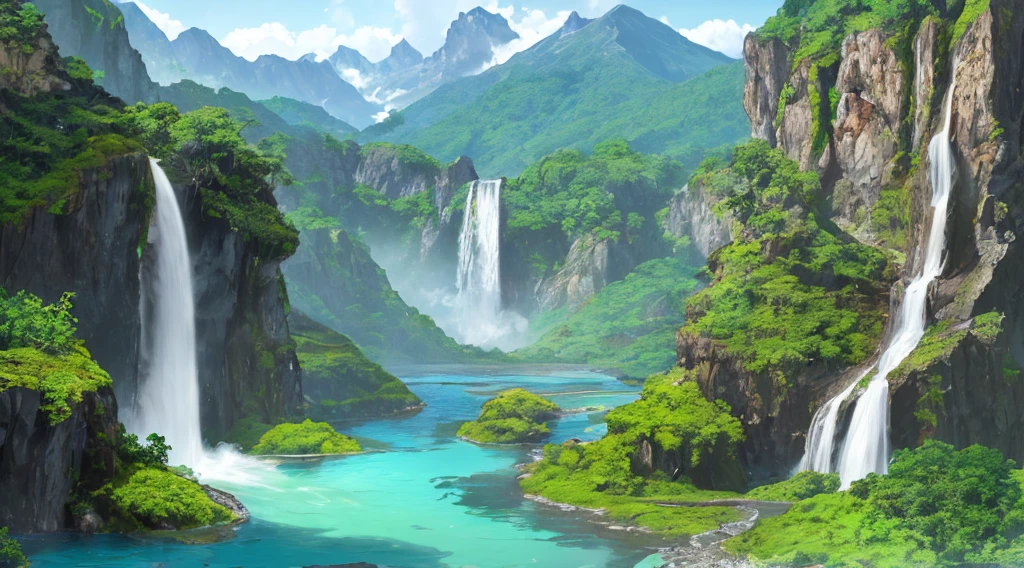 Transport yourself to a mystical island where the waterfalls flow upwards and the mountains are made of glass. 32K UHD