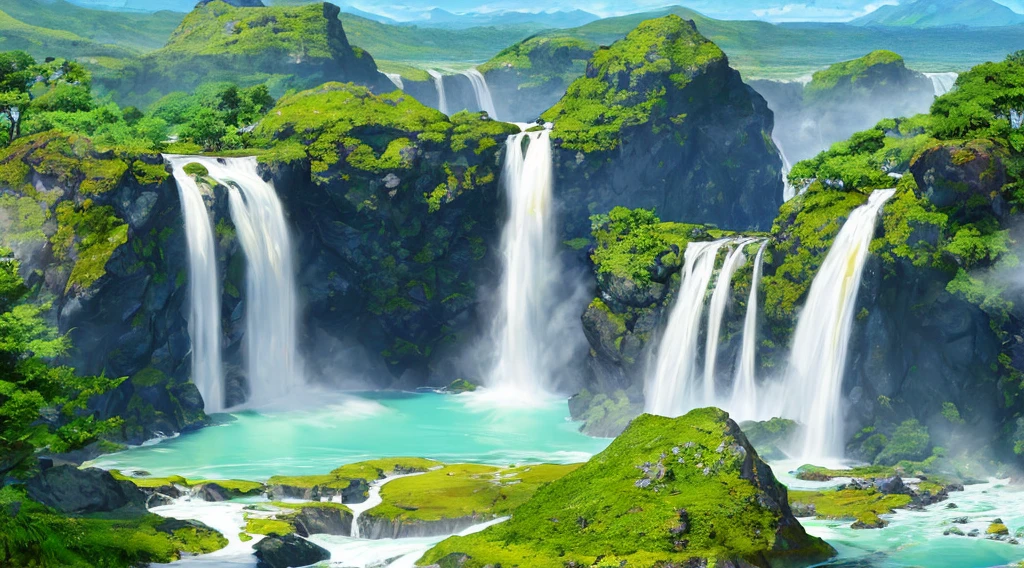 Transport yourself to a mystical island where the waterfalls flow upwards and the mountains are made of glass. 32K UHD
