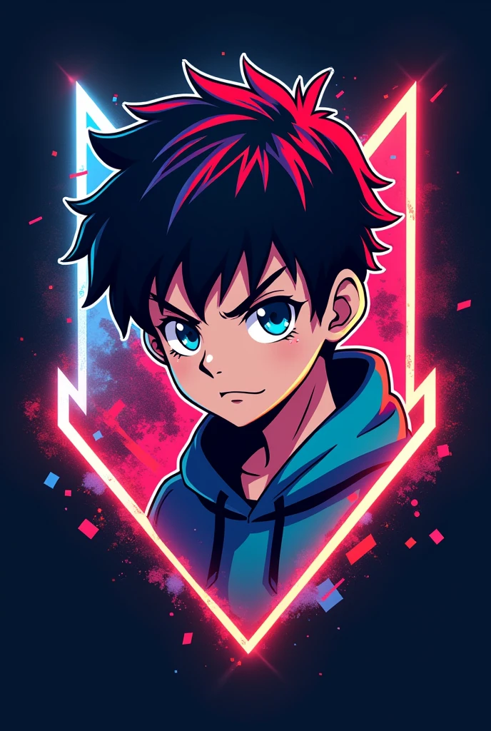 Create an Otaku gamer logo for a boy


