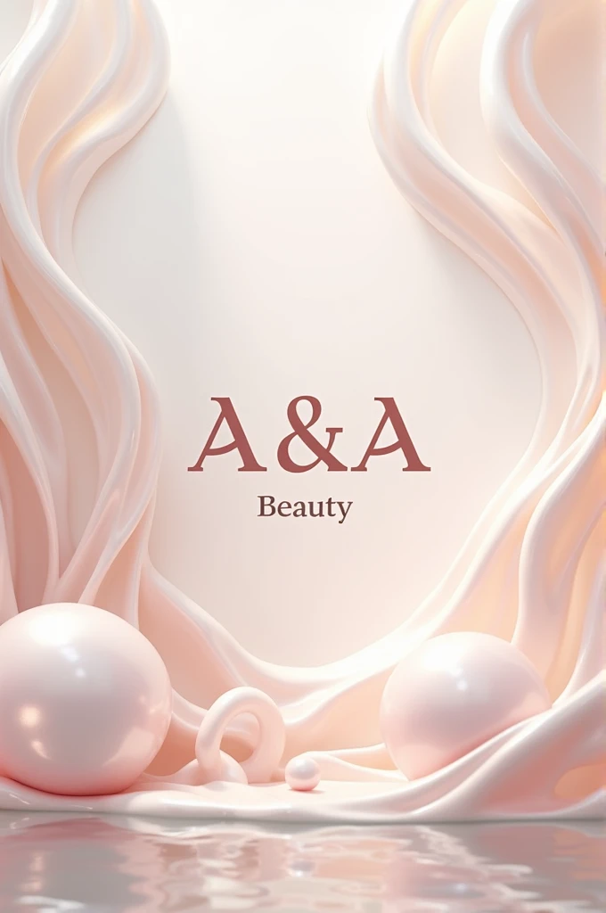 Create a brand image With the name A&A beauty in pearl tone