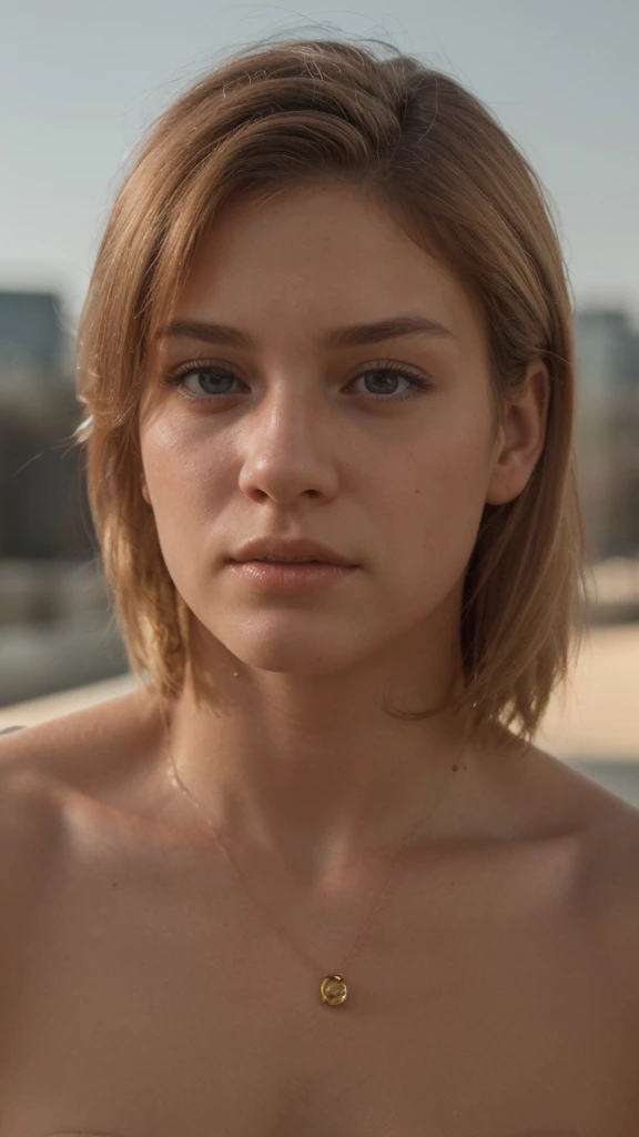 A male muscular young adult with coppery blonde hair, and incomparable masculine, (best quality,8k,highres,masterpiece:1.2),ultra-detailed,(realistic,photorealistic,photo-realistic:1.37),detailed facial features,beautiful detailed eyes,beautiful detailed lips,extremely detailed eyes and face,long eyelashes,muscular physique,chiseled jawline,perfect skin,dramatic lighting,cinematic angle,moody color palette,warm tones,golden hour lighting