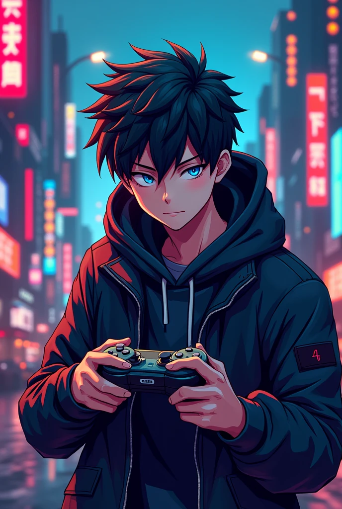 Create an Otaku gamer logo for men 


