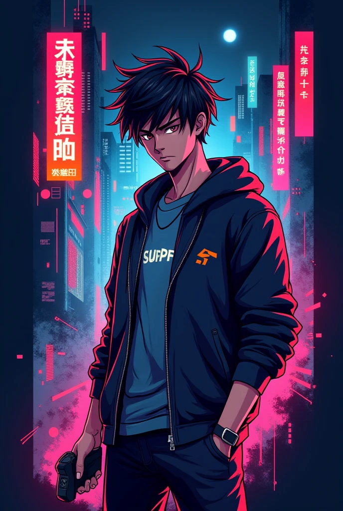 Create an Otaku gamer logo for men 



