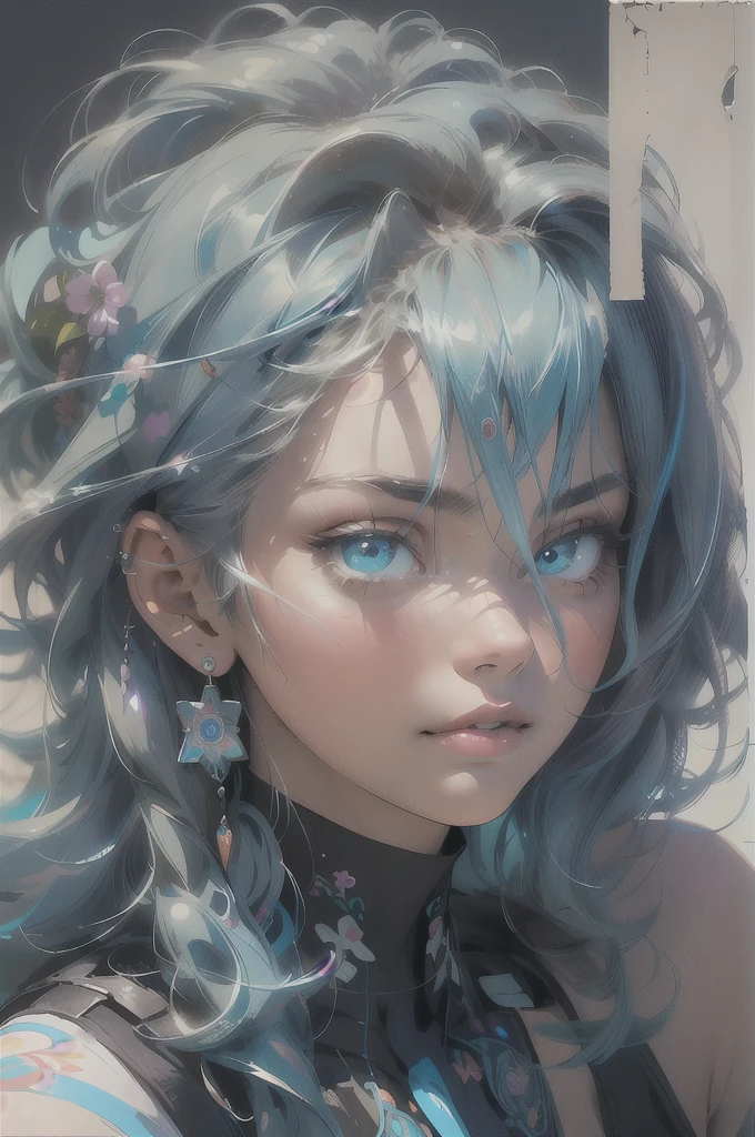 melancholy, quiet, calm, bright, masterpiece, best quality, 1girl, (JinxLol:1.2), (ultra photorealistic:1.3), (masterpiece:1.4), best quality, ((realistic)), high quality, ultra detailed, ((real image)), ((realistic skin)), ((realistic face)),(illustration:1.05), (beautiful:1.05), (beautiful detailed eyes:1.05), (cinematic light:1.1), turquoise blue detaches, full body