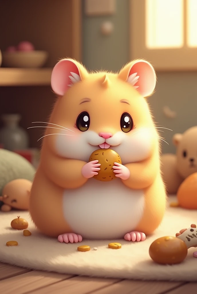 Create a very cute and chubby hamster