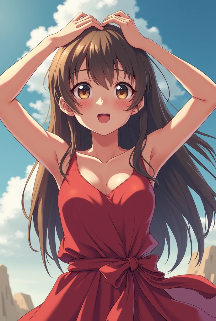 make 3 same anime character with different ekspression