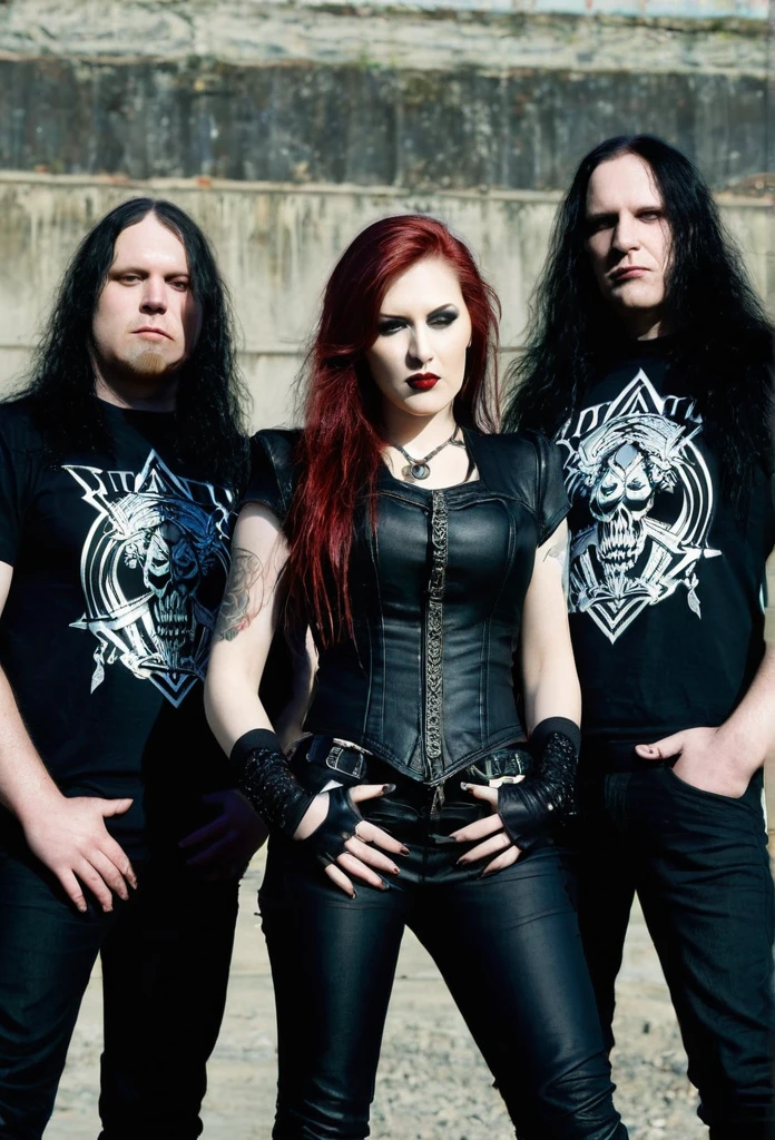 Band members doom metal beautiful girl vocalist male vocalist posers